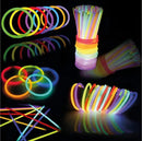 Kit 100 Pulseiras Neon Balada Brilho Fluorescente Festa