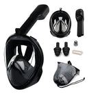 Brastoy Máscara Mergulho Snorkel Full Face Suporte Gopro Câmera L XL G GG Preto