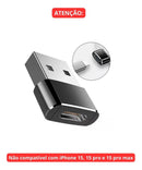 Adaptador Plug Usb 3.1 Tipo C Fêmea X Usb 2.0 Macho Otg