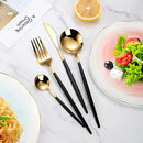 Conjunto De Talheres De Aço Luxo Inoxidável 24pcs Faqueiros Cor Prata