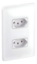 Conjunto Tomada Dupla 10a 2p+t 4x2 Branca 680111 Pial Zeffia Cor Branco