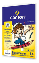 Bloco Papel Canson Desenho Escolar Branco 140g A4 20 Folhas