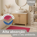 Kit 6 Pisos Tapete Para Banheiro Saída De Box Cores Supremo