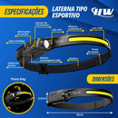 Kit 2 Lanterna De Cabeça Led Potente Pesca Mecânico Bike HW Camping Recarregável 6 Funções