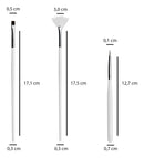 Kit 15 Pincéis Decoração De Unhas Gel Nail Art Branco Manicure Pedicure Alongamento Unha Gel Acrílico