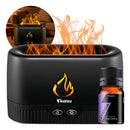 Umidificador De Ar Ultrassonico Chamas Lareira 3D Aromaterapia Óleos Essenciais Led Bivolt 110/220v Kaizu