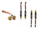 Kit 4 Cabos Rca 1 Metro Techone Blindado Vermelho