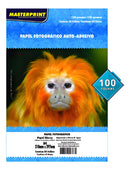 Papel Fotográfico Adesivo 130g A4 Glossy Masterprint 100 Fls Cor Branco