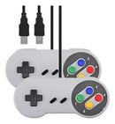 Kit 2 TZ KP-3124 Controles Nintendo Snes Usb Para Pc Windows Mac Linux