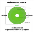 Disco Para Cortar Vidro Piso Ceramica Espelho Porcelanato Cor Verde