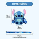 Mini Bolsinha Porta Treco Moedas Lilo Stitch Silicone Cor Azul Desenho Do Tecido Coelho