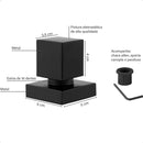 Kit 2 Acabamento Registro Quadrado Metal Preto Padrão Deca Preto Fosco