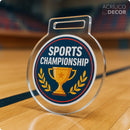 Medalha Acrílico Cristal Redonda Kids Kit 100 Un 4cm 2mm