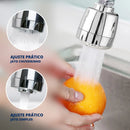 Torneira Parede Gourmet Flexível Chuveirinho Cozinha Prateado Brilhante