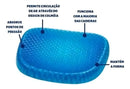 Almofada Cadeira Assento Em Gel Silicone Anti Escaras Cóccix