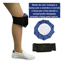 Kit Bolsa De Gelo Com Suporte Cinta Para Joelho Ombro Costas Cor Sortida