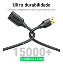 Cabo Extensor Usb 3.0 Ugreen 1 Metro 5gbps Macho Para Fêmea Cor Preto