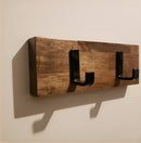 Gancho De Parede De Ferro Estilo Industrial 4x7cm Preto 3pçs