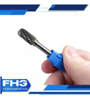 Lima Rotativa Cilíndrica Metal Duro 10mm Abaulada Haste 6mm