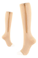 Meia De Compressão 3/4 Com Ziper 20-30 Mmhg Pon Preto M 34-37