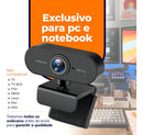 Webcam Camera Full Hd Zoom 1080p 360 Graus Videoconferencia Streamcam Web Cam Entrada Usb 2.0 Com Microfone- Dax Ilumine