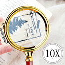Lupa De Luxo Com Lente De Aumento Zoom 10x 70mm Mf-70