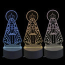Luminária Religiosa Nossa Senhora Aparecida Acrílico Led Branco 3 Tons 3k/4k/65k