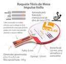 Raquete Tênis de Mesa Ping Pong Impulse ITTF Vollo