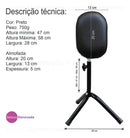 Mbm Decor Suporte Tripé Manicure Apoio Pernas Para Pedicure Almofada Negro