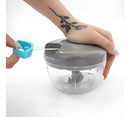 Mini Processador Triturador Alimentos Manual 3 Lâminas 500ml Cor Cinza Verm