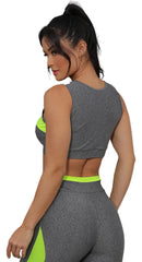 Kit Conjunto Fitness Feminino Roupa Academia  preto e rosa GG