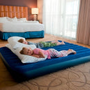 Colchão Inflável Casal Multiuso 191x137x22 + Kit Reparo Cor Azul