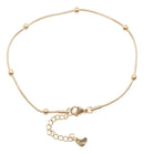 Tornozeleira Inoxidável Bolinhas Paris Feminina Não Preteja Comprimento 28 Cm Diâmetro 7 Cm