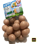 Kit 12 Ovos Falsos Brincadeira Plástico Para Indez Galinha Cor Colorido