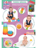 Torre De Empilhar E Encaixar Brinquedo Educativo Bebe