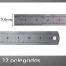 Régua de metal aço inox 30 cm para artesanato Nybc