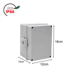 Caixa Standard Cinza Tampa Opaca Ip68 Rohdina 160x120x100mm