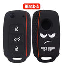 Capa Chave Carro Canivete Acessórios Vw Fox Polo Voyage Up Cor Preta