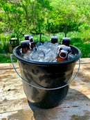 10 Balde Preto Alça Reforçada 5 Litros Lavar Roupas Plastico