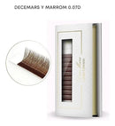 Cílios Decemars Marrom Volume Brasileiro Fio Yy 8.15 mm Marrom