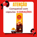 Suporte Porta 40 Cápsulas Café 3 Corações Premium Preto