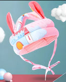 Capacete Bebê Protetor De Cabeça Ajustável Engatinhar An Rosa