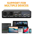 Interface De Áudio Usb Q-22 Gravação 24bits Placa De Som