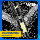 Lanterna Led Hw Recarregável Usb Tática Profissional Camping Pesca Emergência À Prova D'água