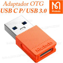 Adaptador Plug Usb C Fêmea Para Usb 3.0 Macho Mcdodo Laranja