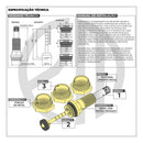 Kit Reparo Salva Registro Pressão Chuveiro 7x1 Universal C40 Cromado