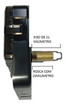 1 Mecanismo Relógio Parede Eixo Curto 21mm Silencioso Maquin