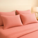 Kit 4 Fronhas Travesseiro 50x70 Malha Algodão Lisa Ma Rosa