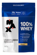 Refil 100% Whey Protein Concentrado Max Titanium 900g Sabor Baunilha