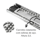 4 Pares Corrediça 35cm Corrediça Telescópica Trilho para Gaveta Ekom